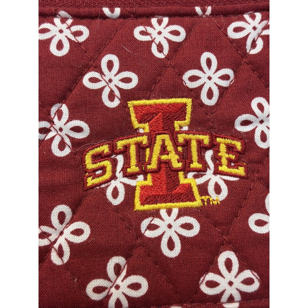 Vera Bradley Iowa State Cyclones Zip Around Wallet Crossbody Purse Red Quilted - Picture 4 of 16